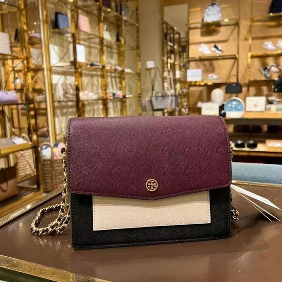 NWT Tory Burch Robinson Color-Block Double-Strap Convertible Shoulder Bag - Picture 4 of 14